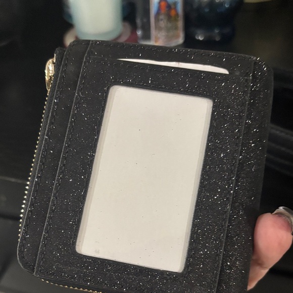 Kate Spade Black Small Tote with Glitter Accent and wallet - Picture 7 of 11